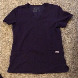 Figs Purple Scrub Top XXS